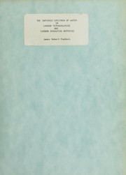 Front cover of The infrared spectrum of water in carbon tetrachloride and carbon disulfide matrices by James Robert Paddock