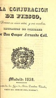 Cover of La conjuración de Fiesco by Gaspar Fernando Coll