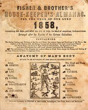 Cover of Fisher & Brother's house-keeper's almanac for the year of our Lord 1858 by Charles F. Egelmann