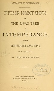 Front cover of Alphabets of intemperance by Ebenezer Bowman