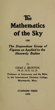 Cover of The mathematics of the sky by Charles J. Burton