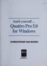 Front cover of Quattro Pro 5.0 for Windows by Chris Van Buren