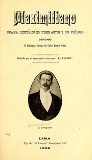 Front cover of Maximiliano by Secundino Darquea