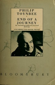 Front cover of End of a journey by Philip Toynbee