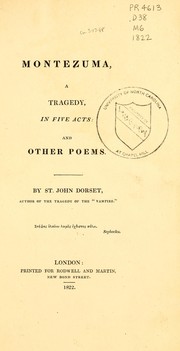 Cover of Montezuma by St. John Dorset