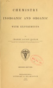 Front cover of Chemistry, inorganic and organic by Charles Loudon Bloxam