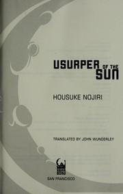 Front cover of Usurper of the sun by Hōsuke Nojiri