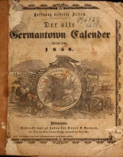 Front cover of Der alte Germantown-Kalender auf das Jahr 1858 by Ch. G. Sauer