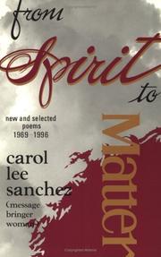Cover of From spirit to matter by Carol Lee Sanchez