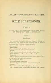 Cover of Coffin's lecture notes on astronomy by Selden J. Coffin