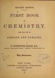 Front cover of First book in chemistry by Worthington Hooker