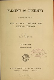 Front cover of Elements of chemistry by Simon P. Meads