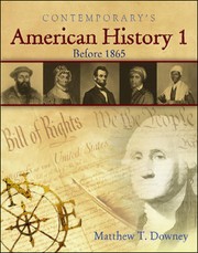 Cover of Contemporary's American History 1 by Matthew T. Downey