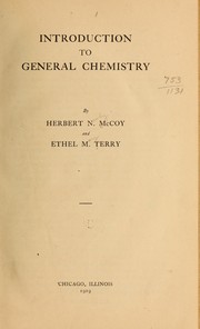 Cover of Introduction to general chemistry by McCoy, Herbert Newby