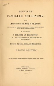 Cover of Bouvier's Familiar astronomy by Hannah Mary Bouvier Peterson