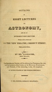 Front cover of Outline of eight lectures on astronomy by [Robert] Goodacre