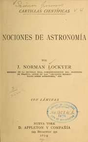 Front cover of Nociones de astronomía by Lockyer, Norman Sir