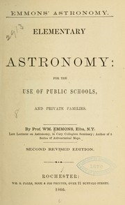Cover of Elementary astronomy ... by William Emmons