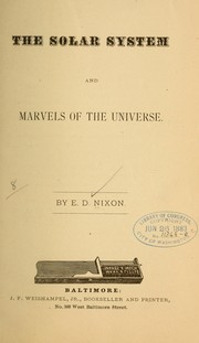 Front cover of The solar system, and marvels of the universe by E. D. Nixon