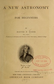 Cover of A new astronomy for beginners by David P. Todd
