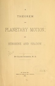 Cover of A theorem on planetary motion by Clark Roberts