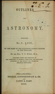 Front cover of Outlines of astronomy by C. List