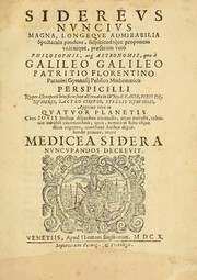Cover of Sidereus nuncius by Galileo Galilei