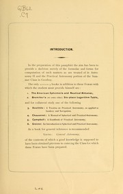Front cover of Computation forms for the class in practical astronomy at the Observatory of Columbia university by Columbia university. Rutherfurd observatory