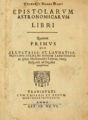 Front cover of Tychonis Brahe Dani Epistolarvm astronomicarvm libri by Tycho Brahe