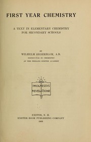 Cover of First year chemistry by Wilhelm Segerblom