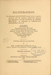 Cover of Alliteration by James Nelson Hulme