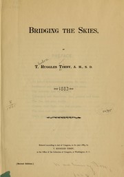 Front cover of Bridging the skies by Theodore Ruggles Timby