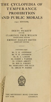 Front cover of The cyclopedia of temperance by Deets Pickett