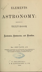 Front cover of Elements of astronomy ... by Rev. John Davis