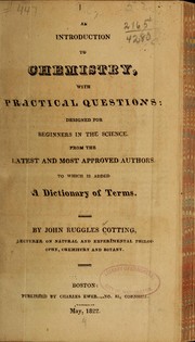 Cover of An introduction to chemistry by John Ruggles Cotting