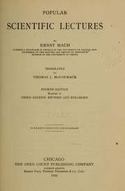 Front cover of Popular scientific lectures by Ernst Mach