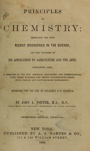 Cover of Principles of chemistry by Porter, John A.