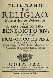 Front cover of Triumpho da religiaõ by Francisco de Pina e de Mello
