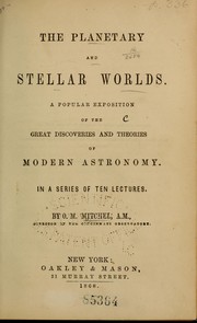 Front cover of The planetary and stellar worlds by Ormsby MacKnight Mitchel