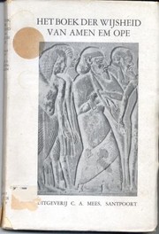 Front cover of Het Boek der Wijsheid van Amen-em-ope by Ȧmen-em-ȧpt.