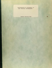 Front cover of Photochemistry of nitramines III by Raymond Lawrence Moon