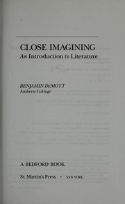 Cover of Close Imagining by Benjamin DeMott