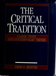 Cover of The Critical tradition by David H. Richter
