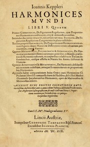 Front cover of Ioannis Keppleri Harmonices mvndi libri v by Johannes Kepler