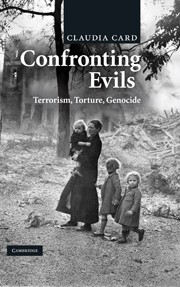 Cover of Confronting evils by Claudia Card