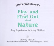 Front cover of Janice Van Cleave's play and find out about nature by Janice Van Cleave