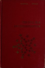 Front cover of The Civil War and Reconstruction by James G. Randall