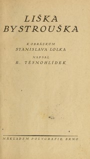 Cover of Liška Bystrouška by Rudolf Těsnohlídek