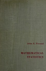 Cover of Mathematical statistics by John E. Freund
