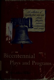 Cover of Bicentennial plays and programs by Aileen Lucia Fisher